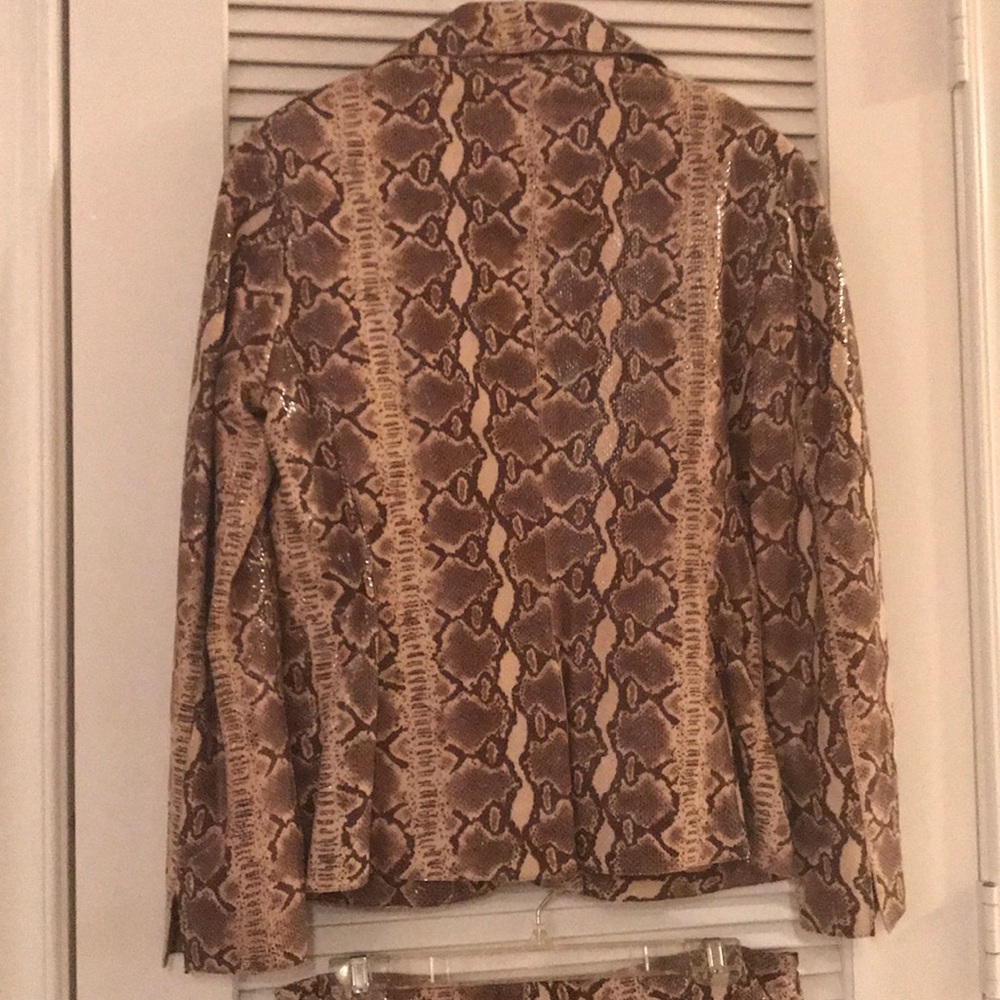 Leather Python Print Suit - image 5